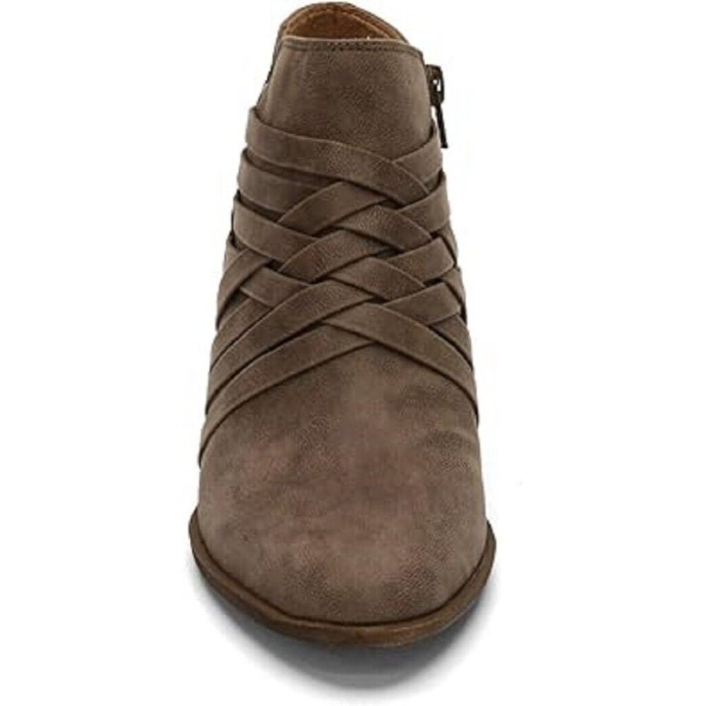 Lifestride Arden Prairie Faux Suede Traveler Ankle Booties Women's Ash Size 7.5M
